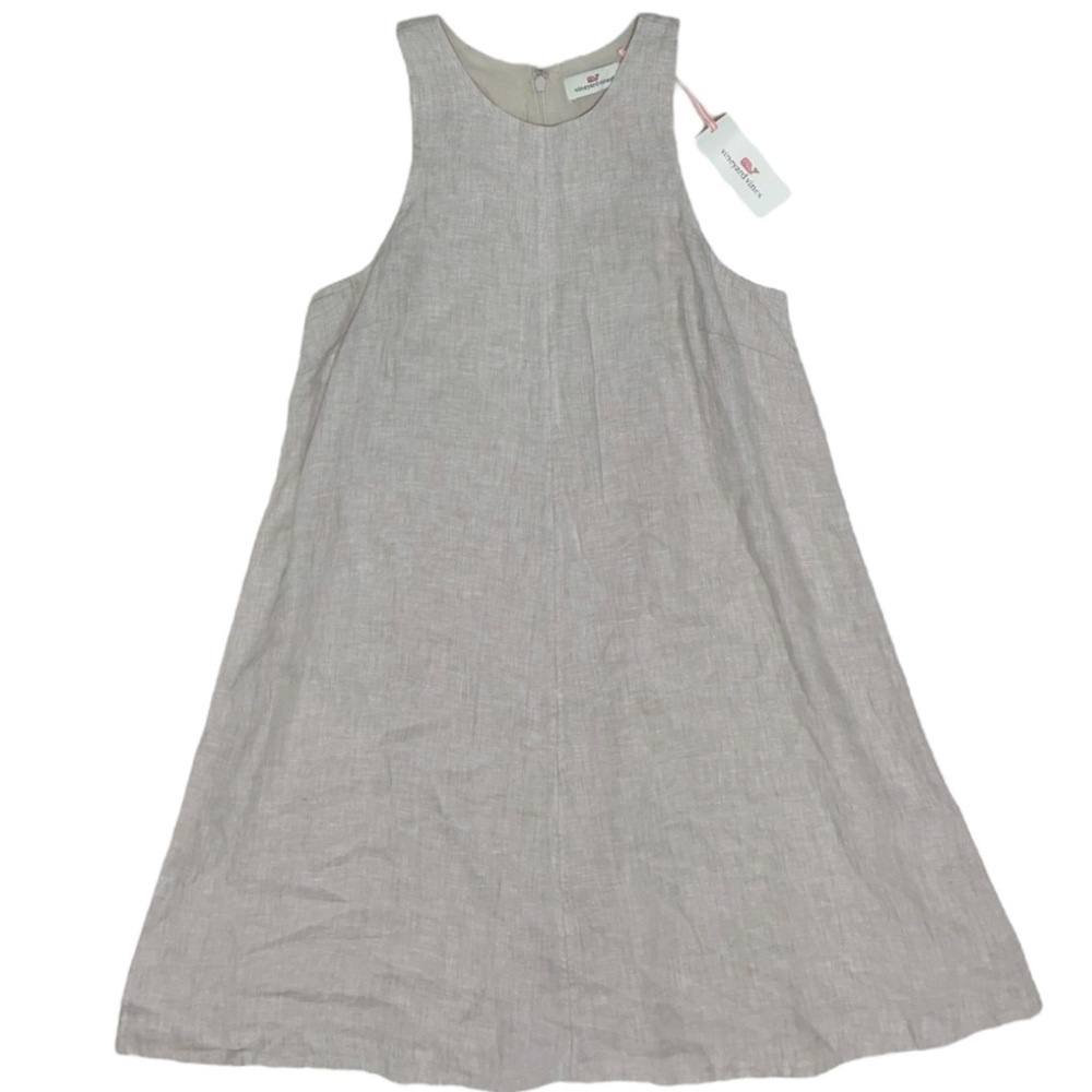 Vineyard Vines Womens Linen Swing Dress in Pebble Gray. Size‎ 2 NWT